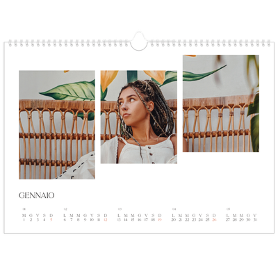 Calendario A3 orizzontale  — Mosaici di viaggio [Gennaio]
