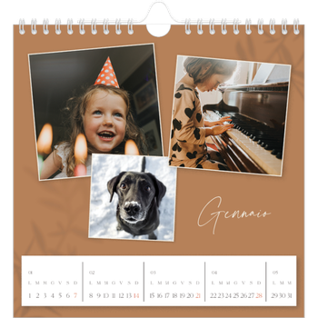 Calendario Fotografico Quadrato — Con i piedi per terra