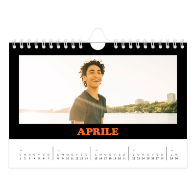 Calendario fotografico A5 — Tipo divertente [Aprile]