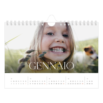 Calendario Fotografico A5 Orizzontale — Dodici grandi mesi