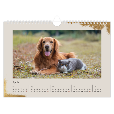 Calendario fotografico A4 — Classic Gold [Aprile]