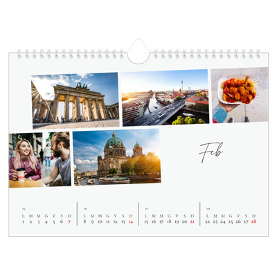 Calendario fotografico A4 — Soggiorno in città [Febbraio]