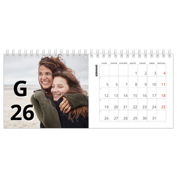 Calendario Fotografico da Tavolo — Stile lettera