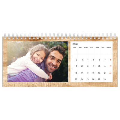 Calendari da tavolo — Legno [Febbraio]