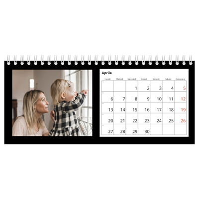 Calendari da tavolo — Margine nero [Aprile]