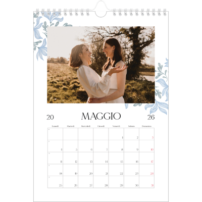 Calendario personalizzato A4 — Floreale elegante [copertina]