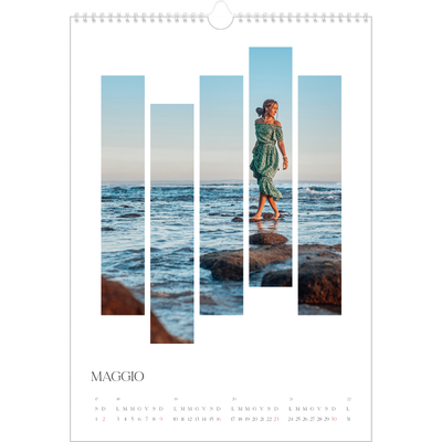 Calendario A3 verticale — Mosaici di viaggio [Maggio]