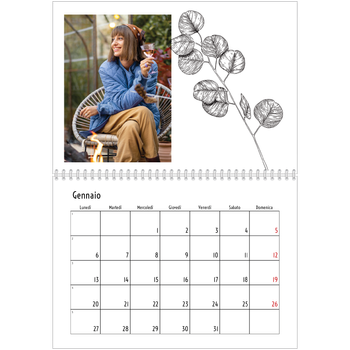 Calendario A4 Doppio — Disegni di fiori