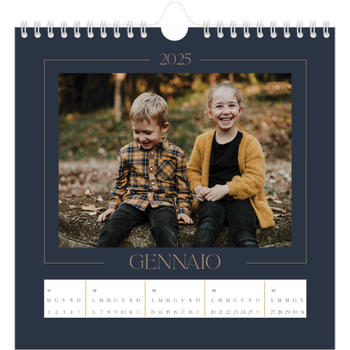 Calendario Fotografico Quadrato — Blu prussiano