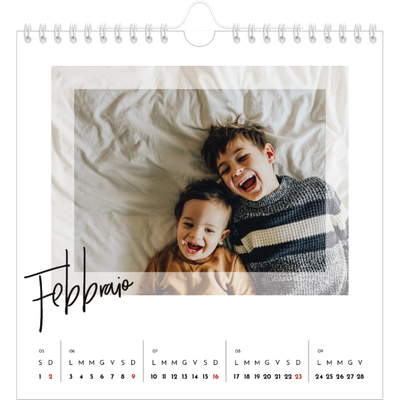 Calendari quadrati — Cornice trasparente [Febbraio]