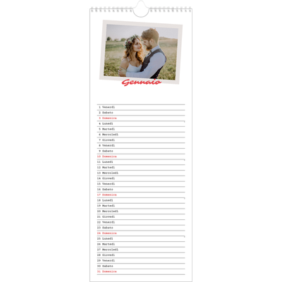 Calendario da cucina  — Firmato in cremisi [Gennaio]