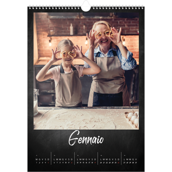 Calendario personalizzato A3 — Stile lavagna