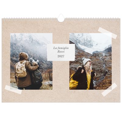 Calendario fotografico A3 — Calendario naturale artigianale - Famiglia di 5 [copertina]