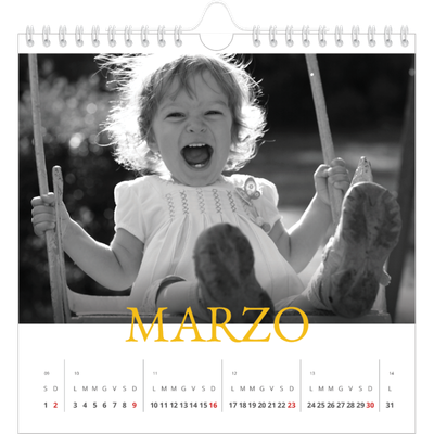 Calendari quadrati — Stile tradizionale [Marzo]