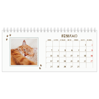 Calendari da tavolo — Gattino giocherellone [Febbraio]