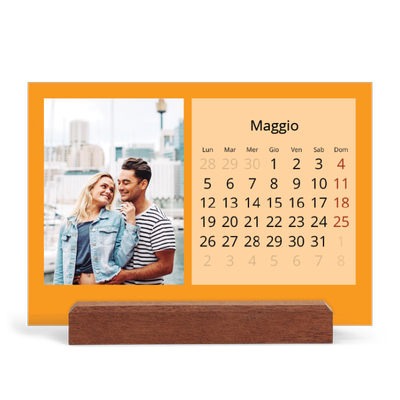 Calendario con supporto in legno orizzontale  — Colora il mio mondo [copertina]