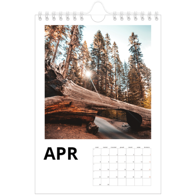 Calendario fotografico A5 — White space [Aprile]
