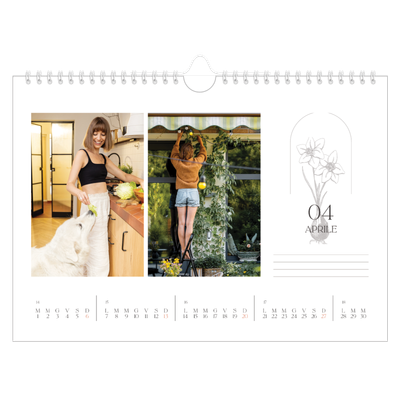 Calendario fotografico A4 — Batanico semplice [Aprile]