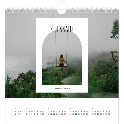 Calendari quadrati — L'arco aperto [Gennaio]