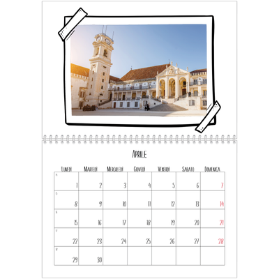 Calendario A4 Doppio — Istantanee da album [Aprile]