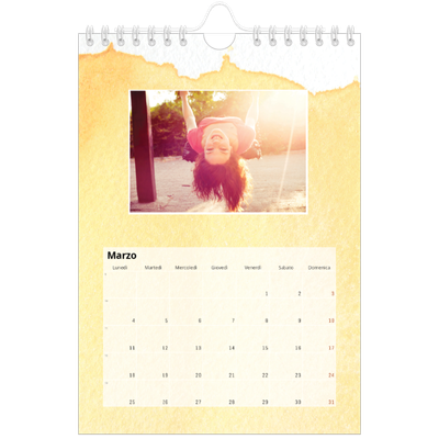 Calendario fotografico A5 — Sfondi ad acquerello [Marzo]