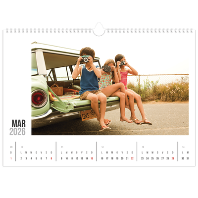 Calendario A3 orizzontale  — Testo abbreviato [Marzo]
