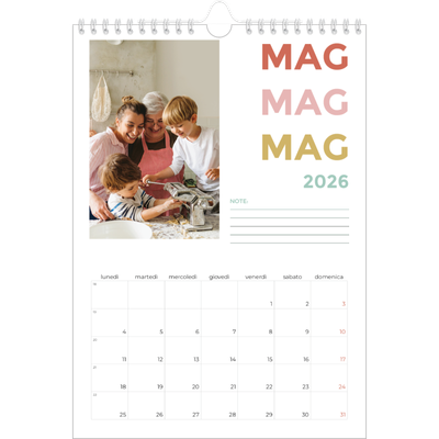 Calendario personalizzato A4 — Tipo colorato [copertina]