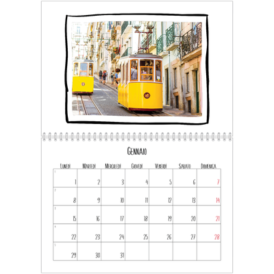 Calendario A4 Doppio — Istantanee da album [Gennaio]
