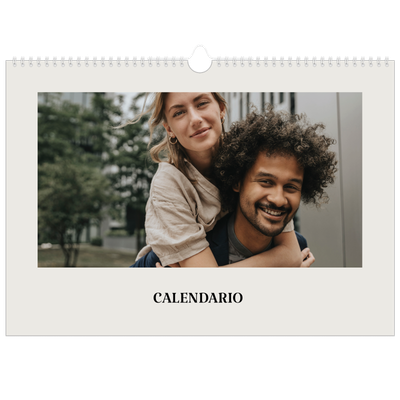 Calendario A3 orizzontale  — Avorio semplice [copertina]