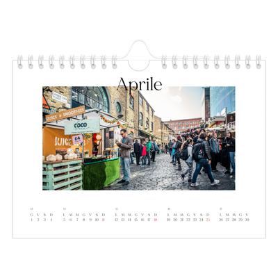 Calendario fotografico A5 — Il mio diario di viaggio [Aprile]
