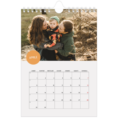 Calendario fotografico A5 — Adesivo fotografico [Aprile]