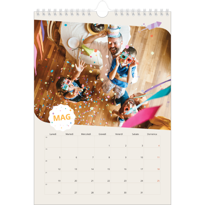 Calendario personalizzato A4 — Compleanno iconico [copertina]
