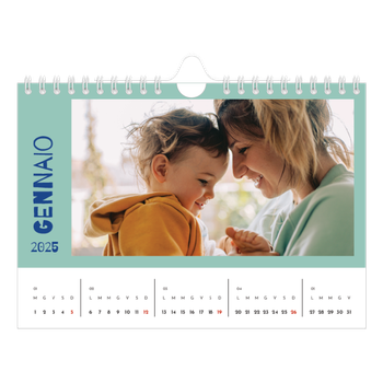 Calendario Fotografico A5 Orizzontale — Divertente colorato