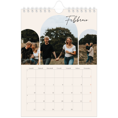 Calendario fotografico A5 — Ricordi ad arco [Febbraio]
