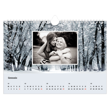 Calendario Fotografico A4 Orizzontale — Quattro stagioni