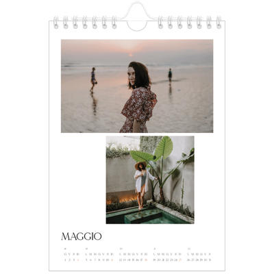 Calendario fotografico A5 — Tramonti e surf [copertina]
