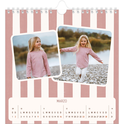 Calendari quadrati — Fantasia rétro [Marzo]