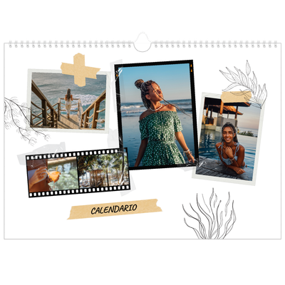 Calendario A3 orizzontale  — Album ricordi con stile [copertina]