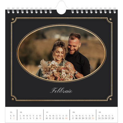 Calendari quadrati — Classico vintage [Febbraio]