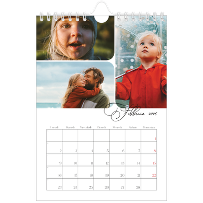 Calendario fotografico A5 — Istantanee e scrittura [Febbraio]