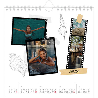 Calendari quadrati — Album ricordi con stile [Aprile]