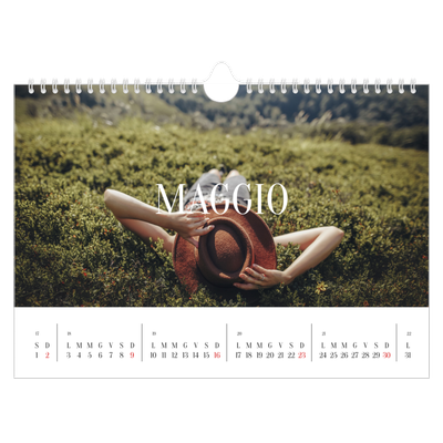 Calendario fotografico A4 — Fuga infinita [Maggio]