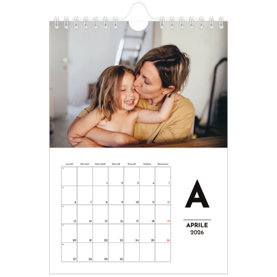 Calendario fotografico A5 — Riflettore lettera [Aprile]