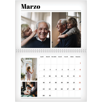 Calendario A4 Doppio — Fresco di stampa [Marzo]