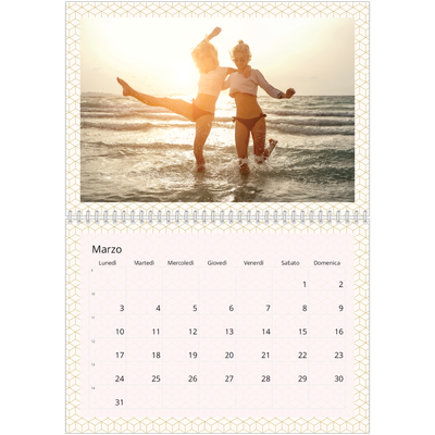 Calendario A4 Doppio — Geometrico [Marzo]