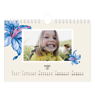 Calendario fotografico A5 — Fiori dipinti [copertina]