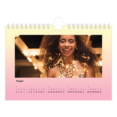 Calendario fotografico A5 — Tonalità pastello [copertina]