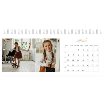 Calendari da tavolo — Scatole con strisce fotografiche [Aprile]