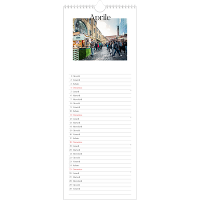 Calendario da cucina  — Il mio diario di viaggio [Aprile]