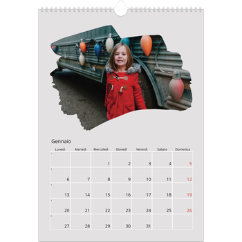 Calendario personalizzato A3 — Foto effetto pennello